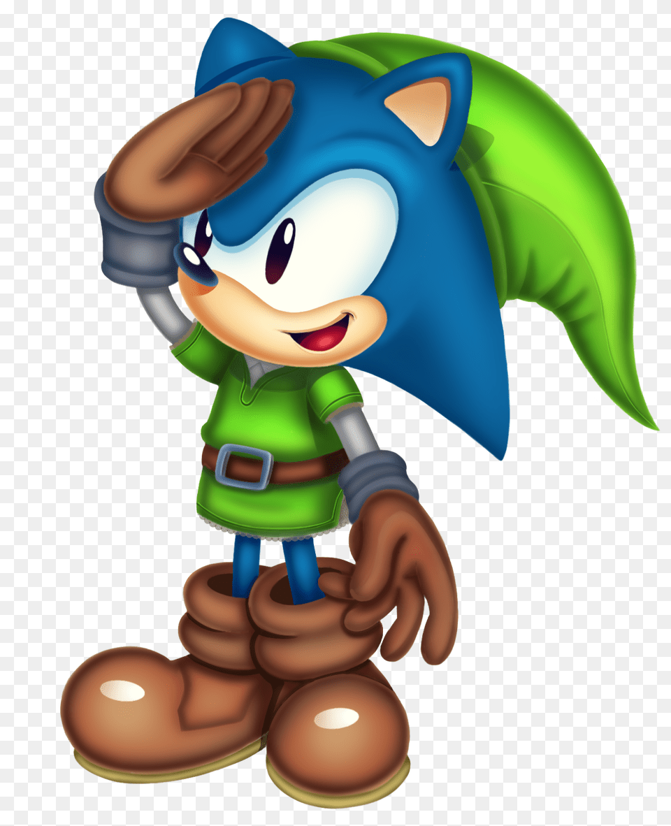 Download Clarissa Dressed Link Sonic Image Sonic The Hedgehog Link, Elf, Nature, Outdoors, Snow Png