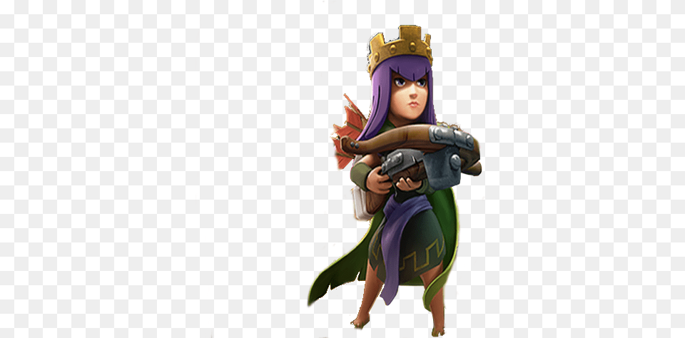 Download Clash Of Clans Archer Queen Archer Queen And Barbarian King, Book, Comics, Publication, Person Png Image