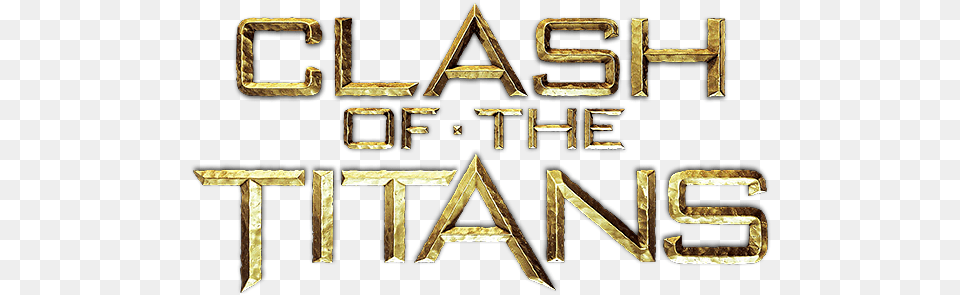 Clash Of The Titans Logo Clash Of The Titans Title, Text, Gold, Cross, Symbol Free Png Download