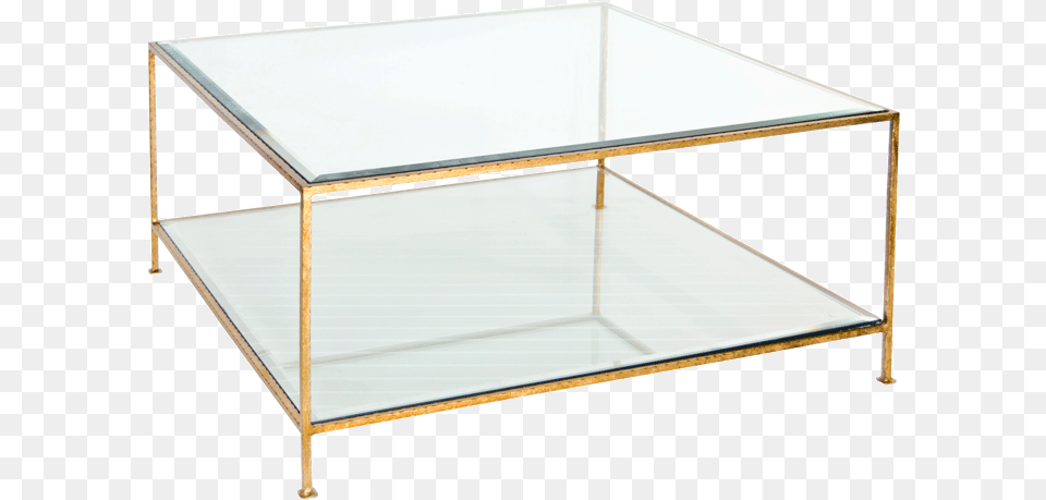 Download Classy Design Gold Square Coffee Table Glass Tables Coffee Table, Coffee Table, Furniture Png Image