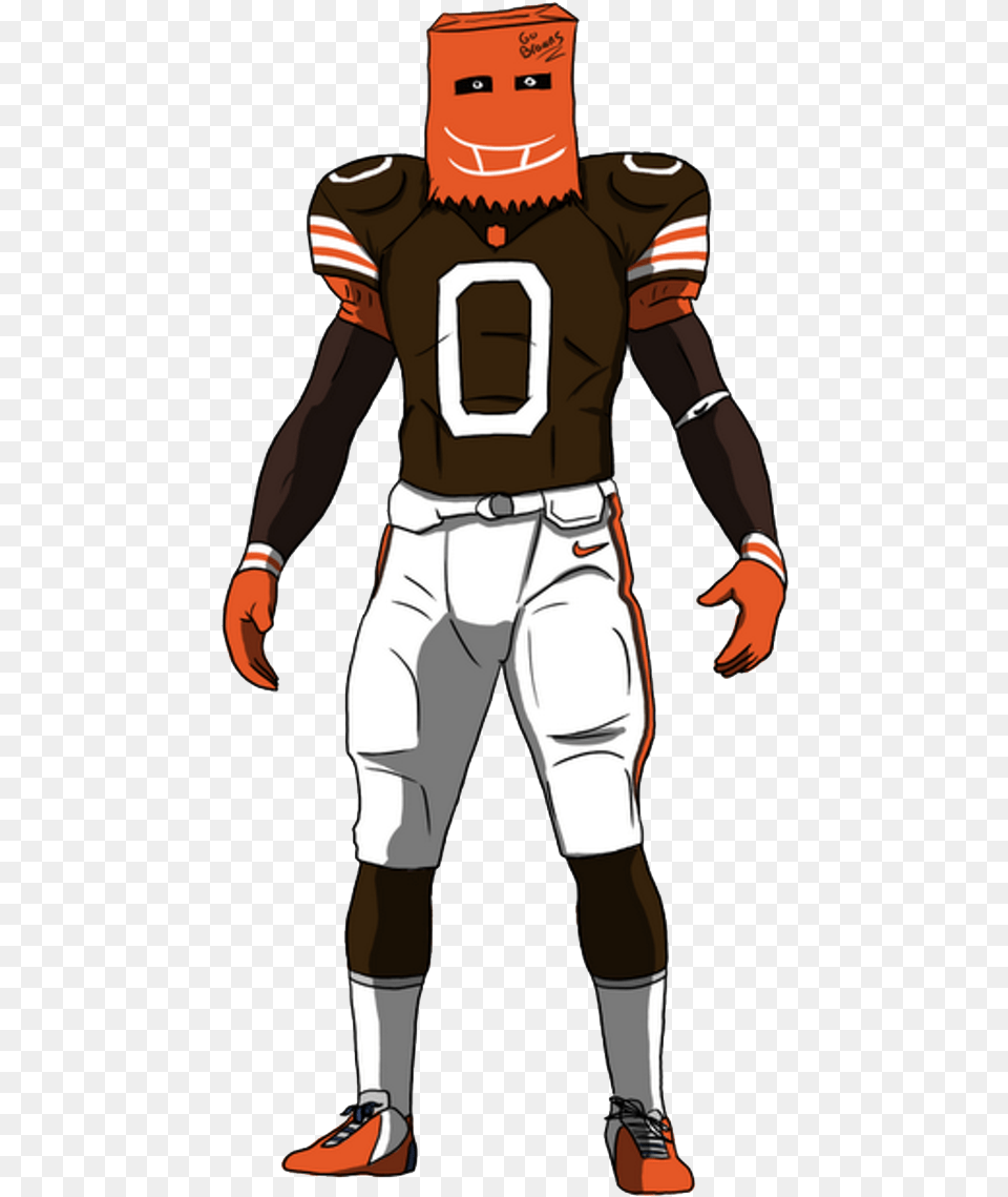 Cleveland Browns Transparent Images Draw Nfl Football Players, People, Person, Clothing, Glove Free Png Download
