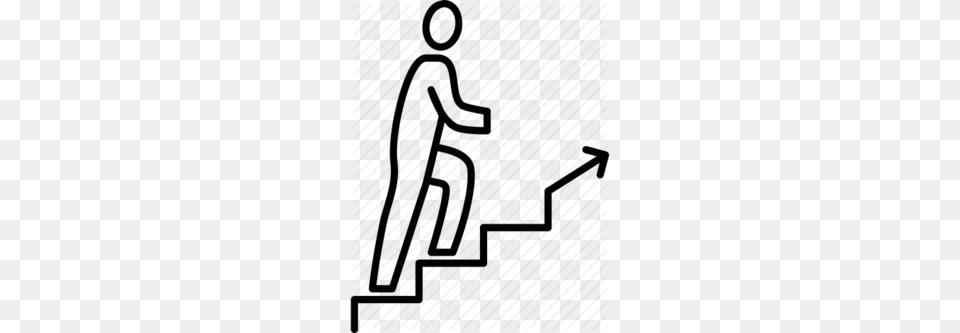 Climbing Stairs Outline Clipart Staircases Climbing Clip Art, Architecture, Building, House, Housing Free Png Download