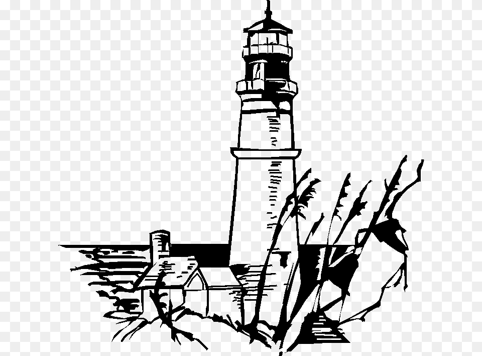 Clip Art Lighthouse Clip Art Black And White, Gray Free Png Download