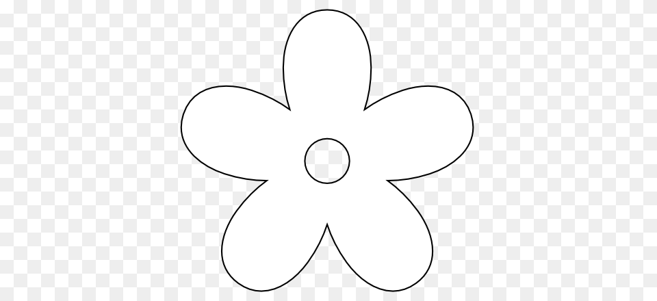 Download Clipart 5 Petal Flower White Flower Silhouette, Stencil, Daisy, Plant, Animal Free Png