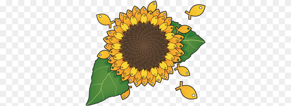 Download Clipart Black And White Stock Christian Fish Fish Flower, Plant, Sunflower, Animal, Bird Png Image