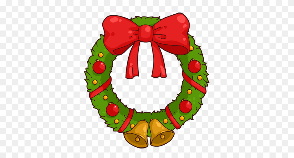 Clipart Christmas Garland Clip Cartoon Christmas Wreath Free Png Download