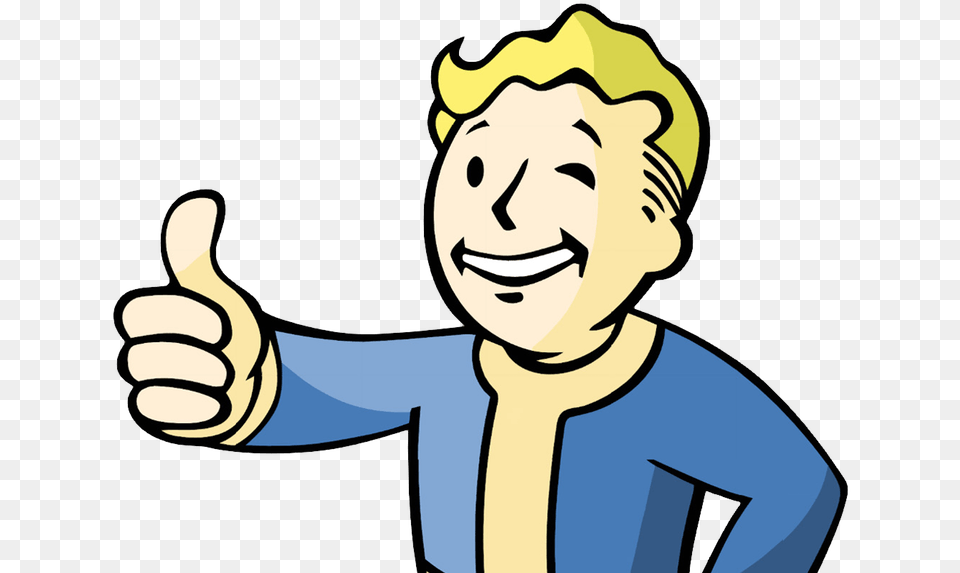 Clipart Cloud Atomic Bomb Fallout 4 Guy Thumbs Up Fallout 4, Body Part, Finger, Hand, Person Free Png Download