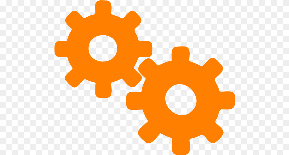 Download Clipart Gear Icon Gear Clipart Orange, Machine Free Transparent Png