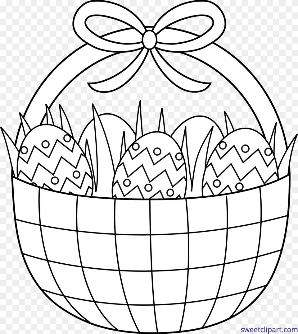 Download Clipart Happy Easter Basket Printable Preschool Easter Basket Coloring Pages, Egg, Food, Ammunition, Grenade Free Png
