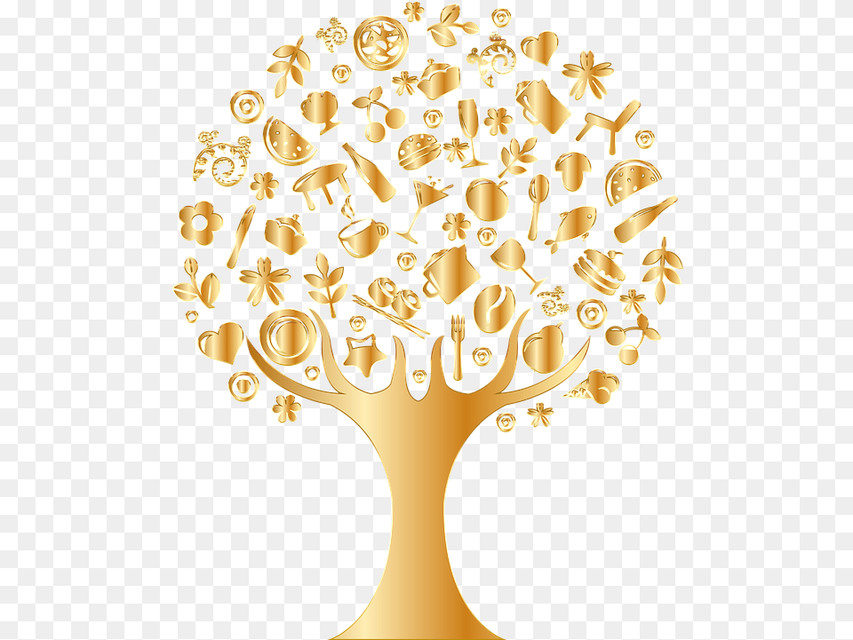 Download Clipart Key Master Tree Gold Image With Tree Icon Transparent Background, Treasure, Accessories, Jewelry, Bronze Free Png