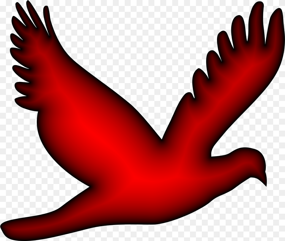 Download Clipart Red Bird Clip Art Flying Image With Silhouette Flying Bird, Person Free Png