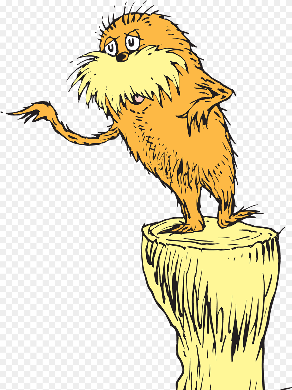 Download Clipart Resolution Lorax On Tree Stump, Plant, Animal, Wildlife, Lion Free Transparent Png
