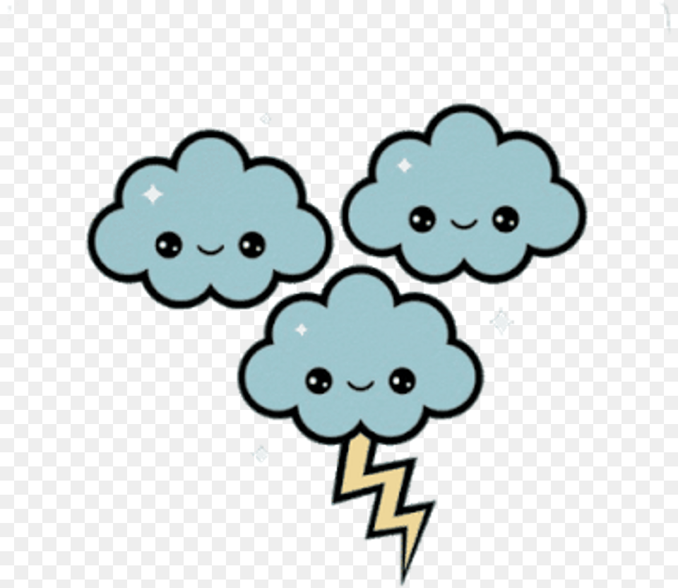 Download Cloud Clipart Kawaii Cute Thundercloud Cute Transparent Cloud Clipart, Art, Berry, Food, Fruit Png Image
