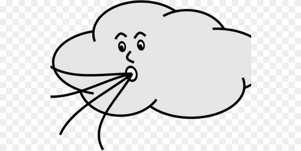 Download Cloud Clipart Outline Wind Clip Art Cloud Wind Blowing Gif, Aircraft, Transportation, Vehicle Free Transparent Png