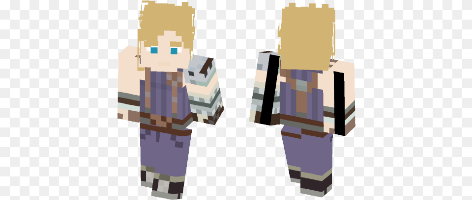 Download Cloud Strife Final Fantasy 7 Minecraft Skin For Cloud Strife Minecraft Skin, Person, Formal Wear Png