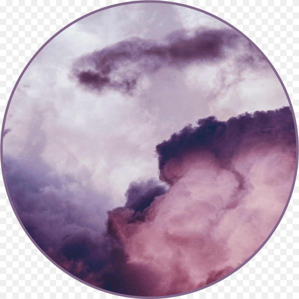 Download Clouds Aesthetic Sky Purple Lavender Sunset Lavender In Sky Aesthetic, Nature, Outdoors, Cloud, Sphere Png Image
