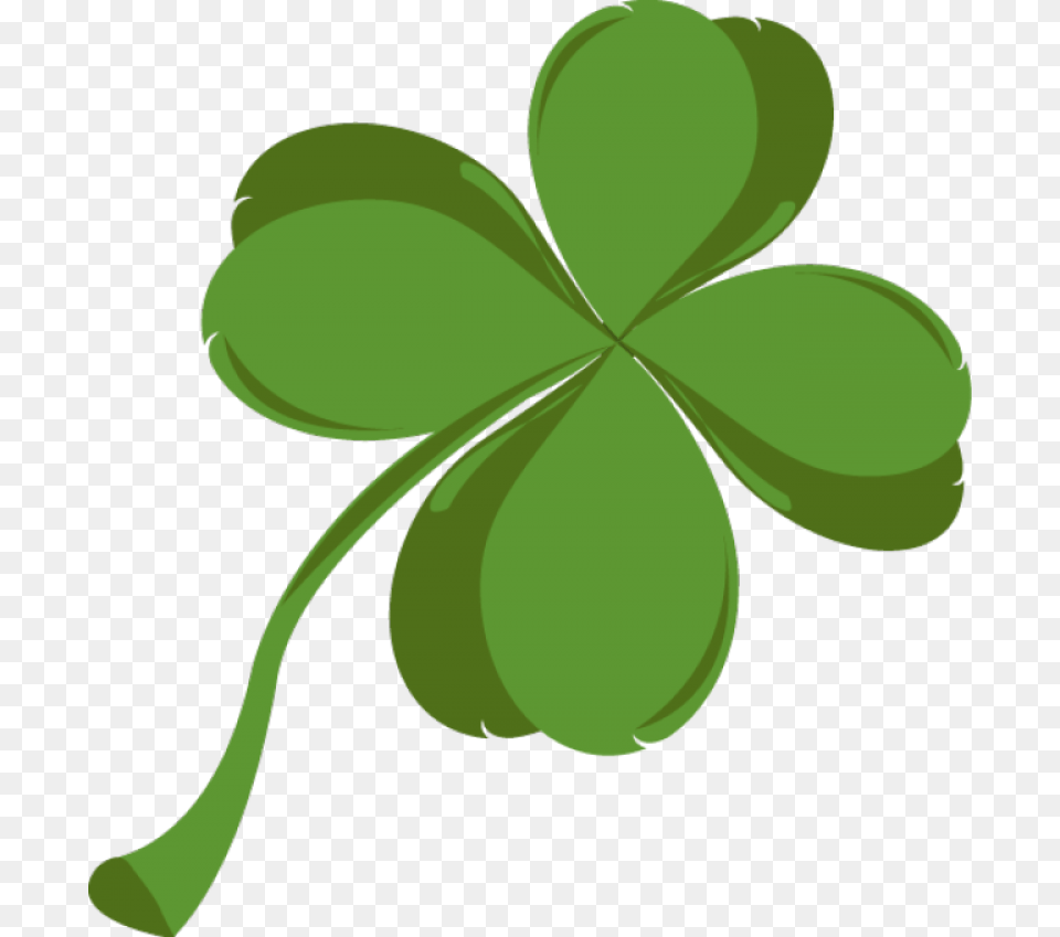 Clover Leprechaun On A Four Leaf Clover St Day Four Leaf Clover, Green, Plant, Herbal, Herbs Free Png Download