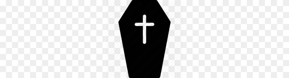 Coffin Clipart Coffin Clip Art Product Box Font, Cross, Symbol, Sword, Weapon Free Png Download