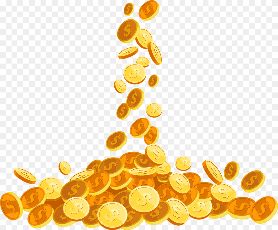 Download Coin Euclidean Vector Falling Gold Coins, Treasure, Money Png Image