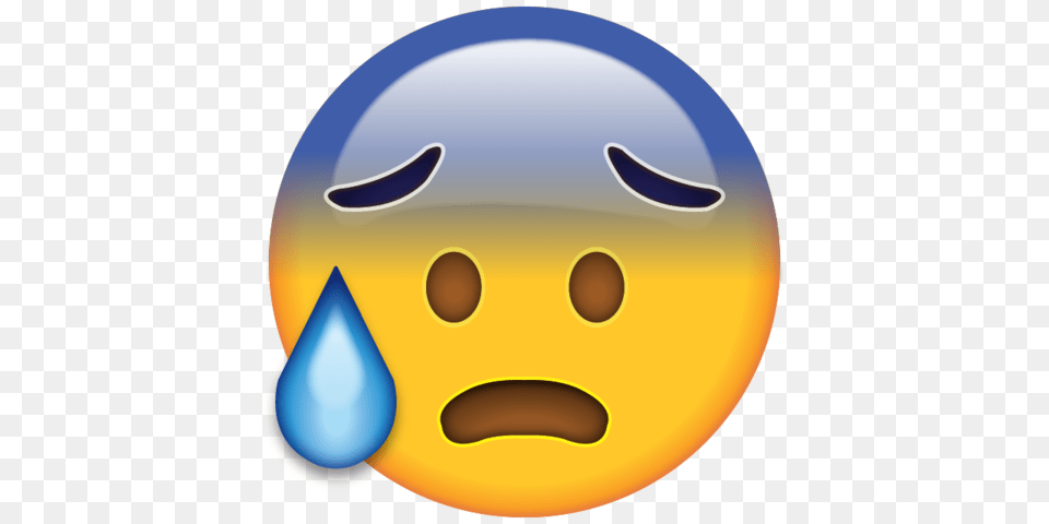 Cold Sweat Emoji Icon Emoji Island, Sphere, Disk Free Png Download