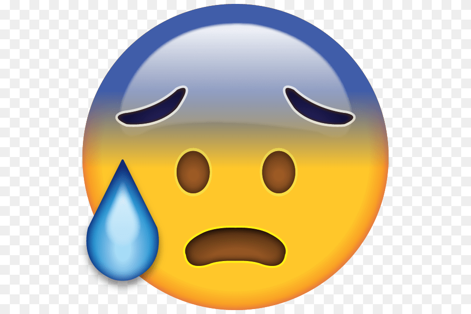 Download Cold Sweat Emoji Icon Emoji Island, Sphere, Disk Png Image