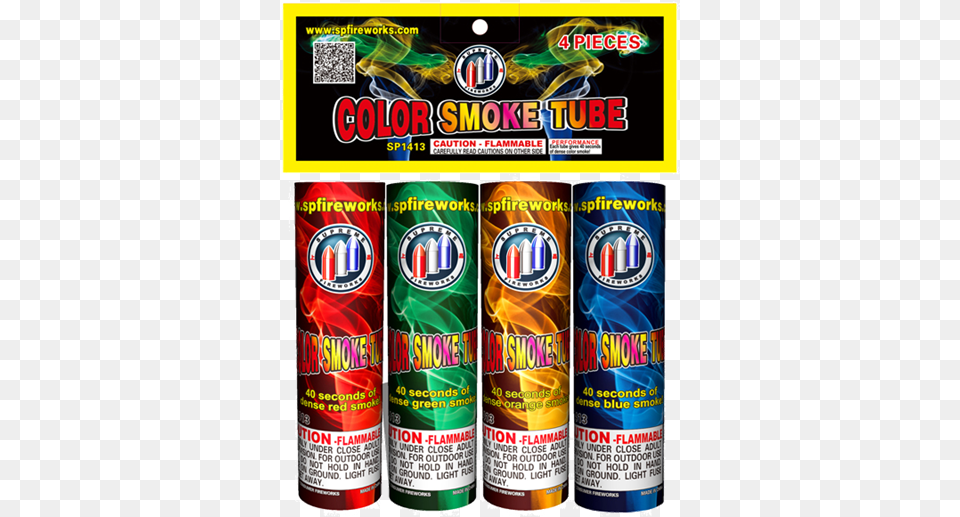 Color Smoke Tube Household Supply Hd Automotive Care, Tin, Can, Qr Code, Spray Can Free Png Download