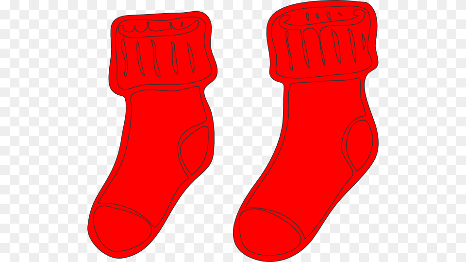 Color Socks Clipart Sock Clip Art Red Product, Clothing, Hosiery, Food, Ketchup Free Png Download