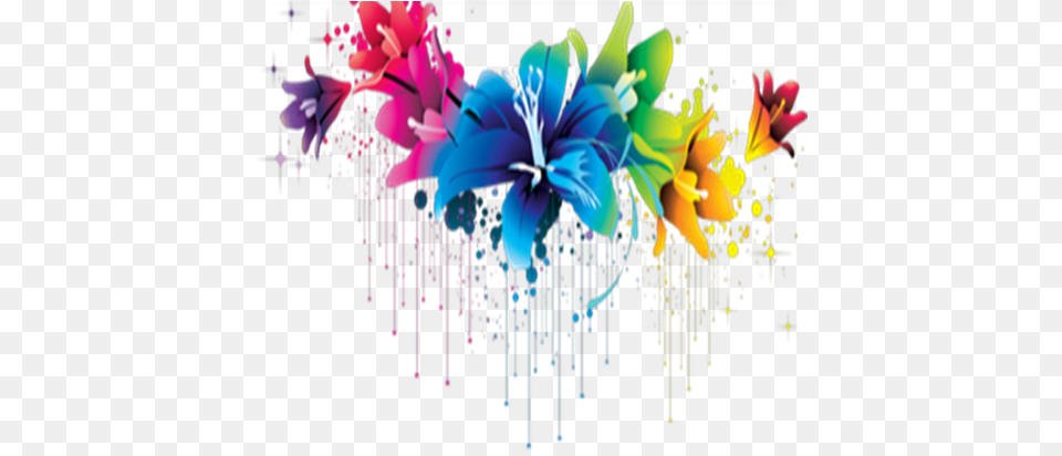 Download Colorful Flowers Pic, Art, Floral Design, Graphics, Pattern Free Png