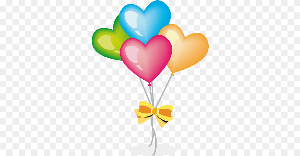 Download Coloured Heart Balloons Kids Sticker Party Hats Party Hats And Balloons, Balloon Free Transparent Png