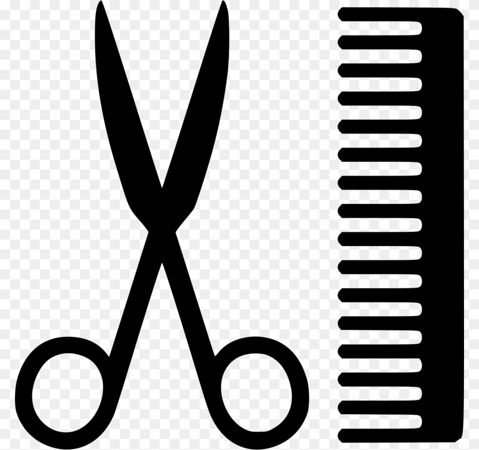 Download Comb And Scissors Clipart Comb Hairdresser Barber, Blade, Shears, Weapon Png