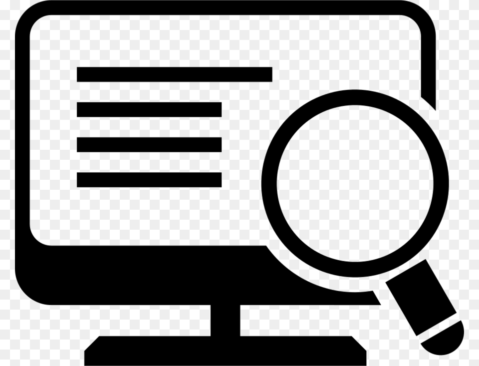 Computer With Magnifying Glass Icon Clipart Computer, Electronics Free Png Download