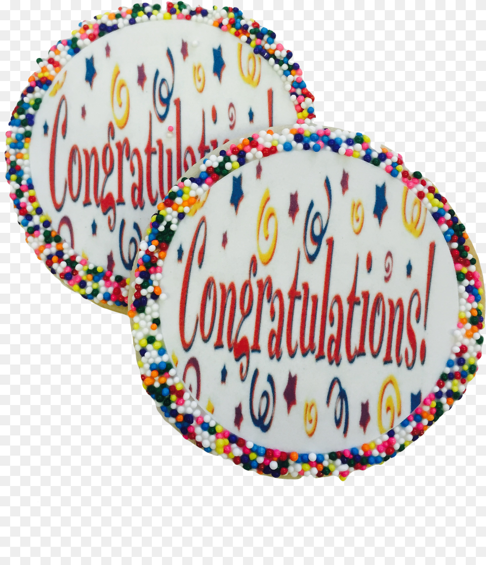 Download Congratulations Sugar Cookies With Nonpareils Circle Png Image