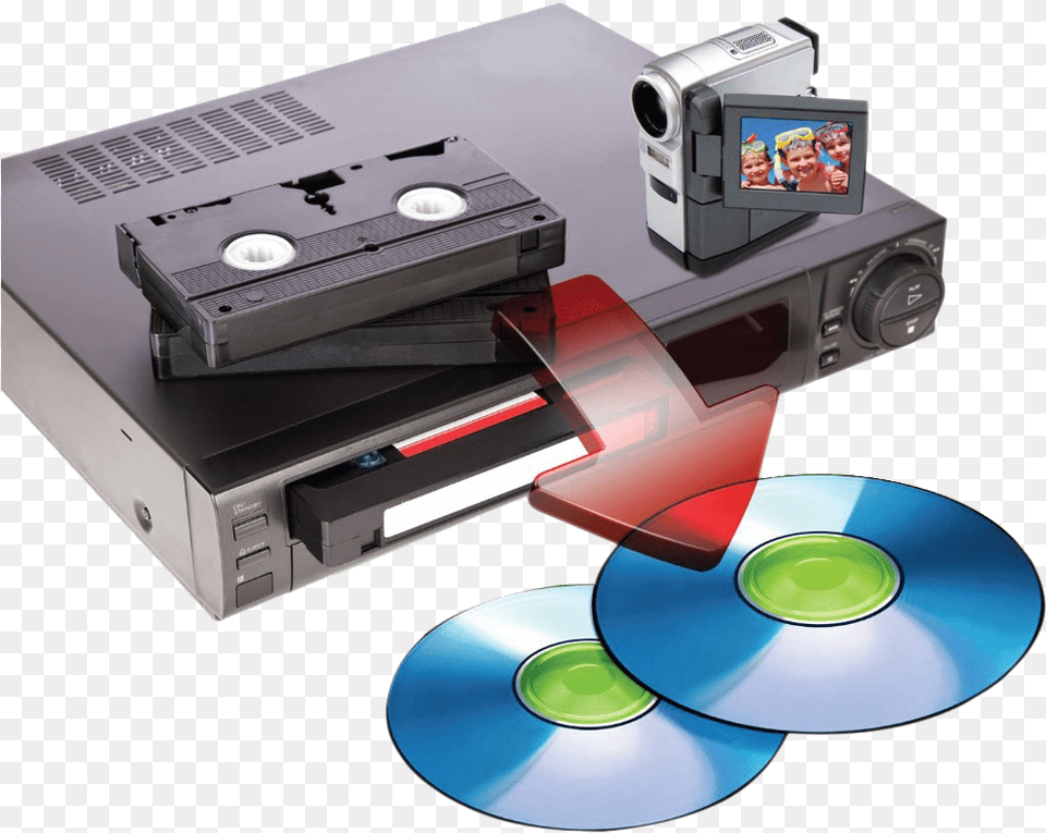 Download Convert Vhs And Minidv Video Tapes Into Dvd Conver To Dvd, Disk, Electronics, Person, Cd Player Png Image