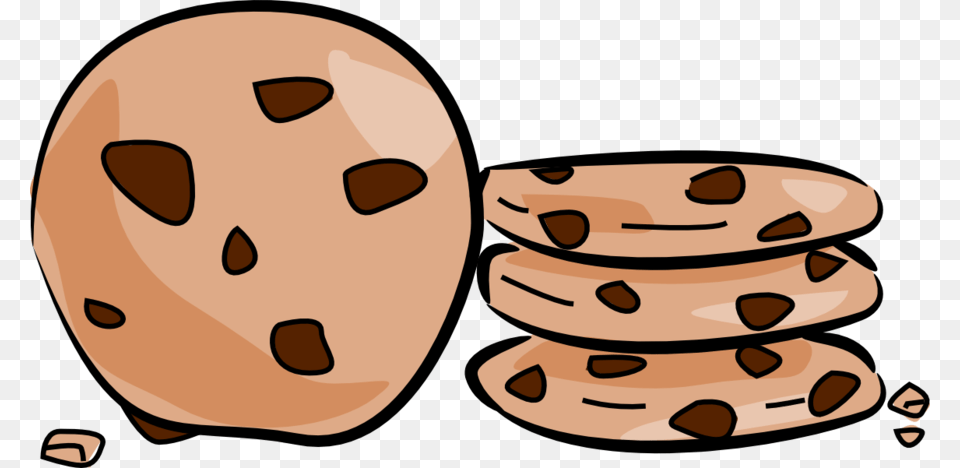 Download Cookie Clip Art Clipart Chocolate Chip Cookie Biscuits, Food, Sweets, Bread, Face Png