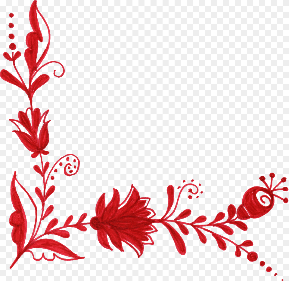 Download Corner Border Flower, Art, Floral Design, Graphics, Pattern Png Image