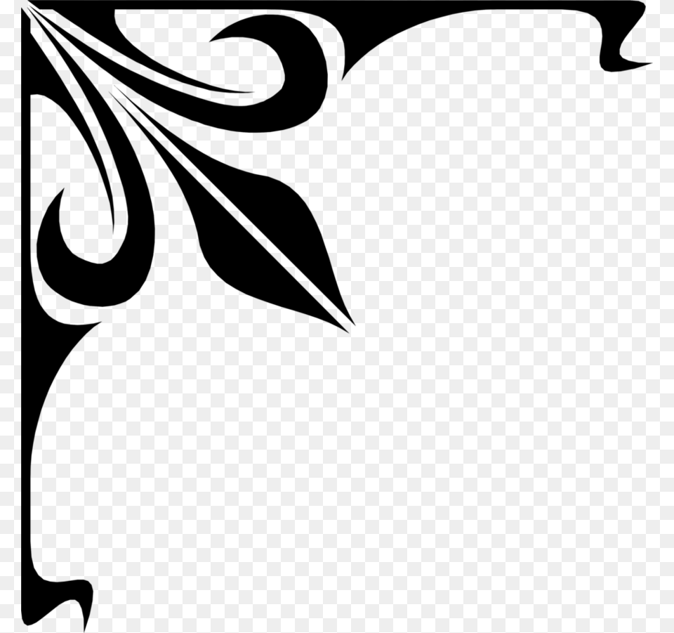 Download Corner Clipart Borders And Frames Clip Art White Black, Gray Free Png