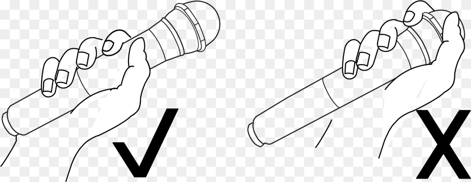 Download Correct Microphone Placement Uso Adecuado Del Microfono, Stencil, Body Part, Hand, Person Free Transparent Png