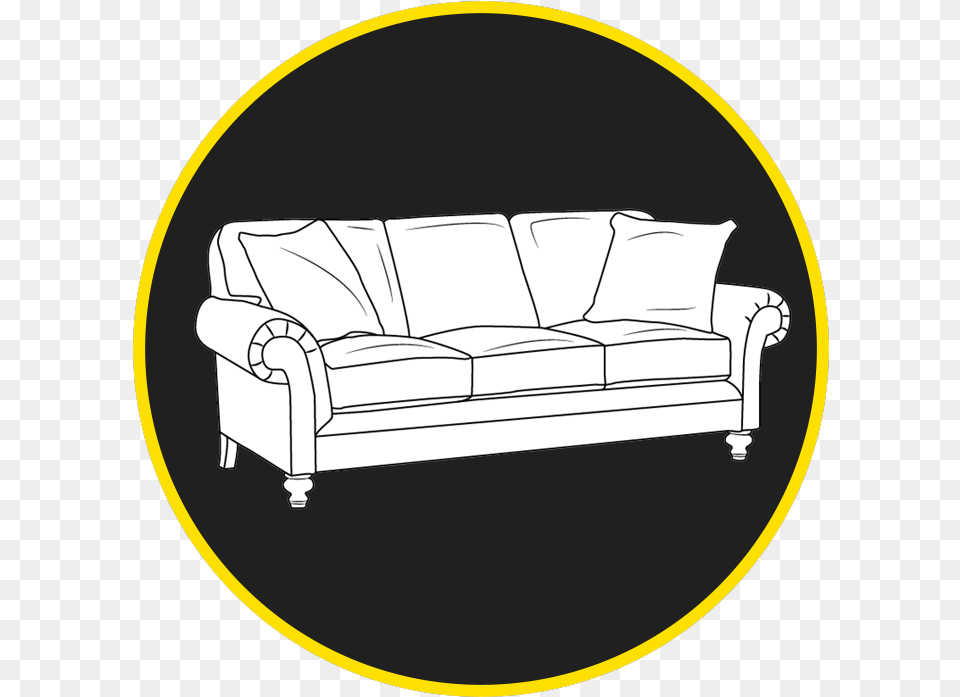 Download Couch Icon Black Background Circle Studio Couch Couch, Furniture Png Image
