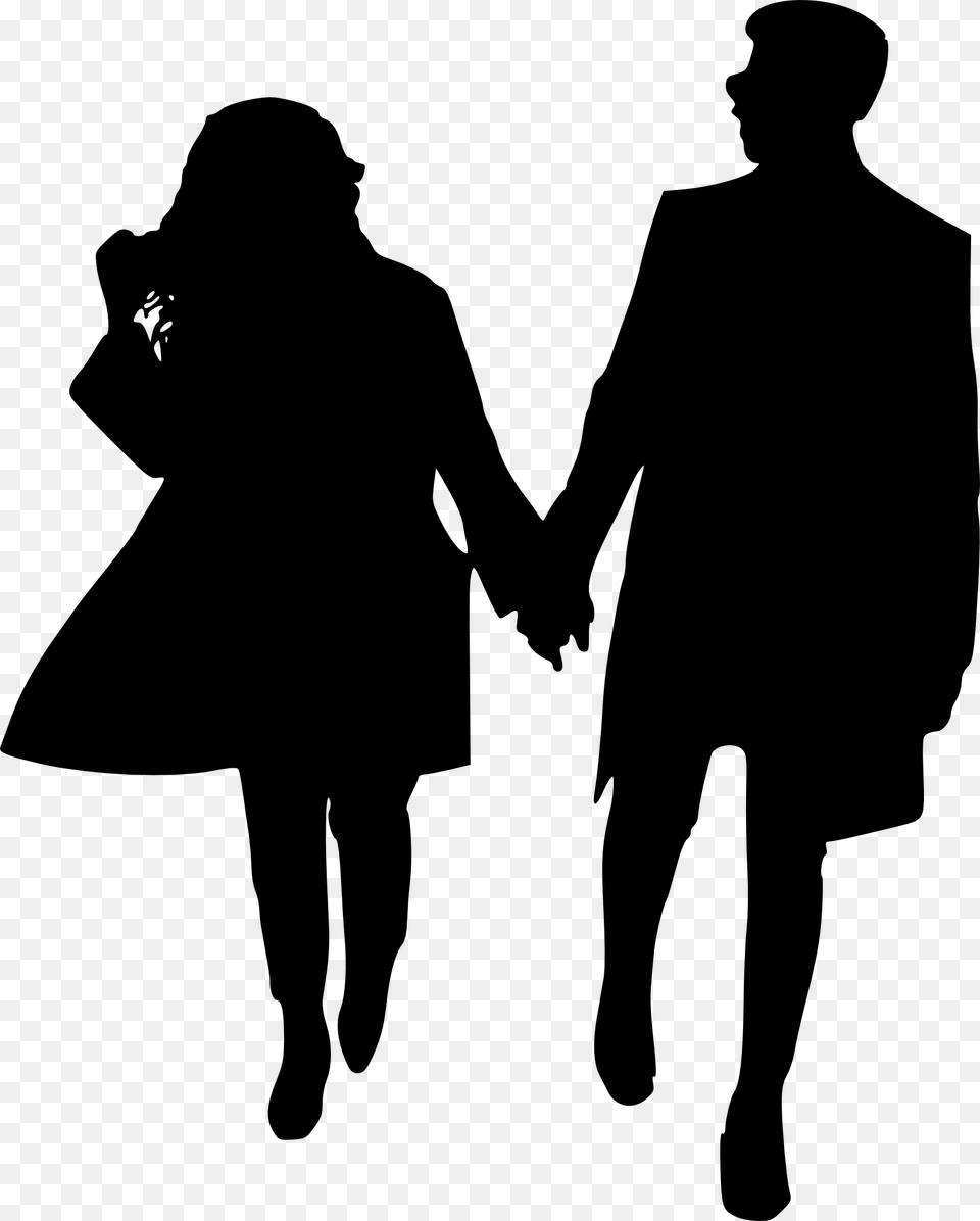 Download Couple Holding Hands Transparent Background, Silhouette, Body Part, Person, Hand Free Png