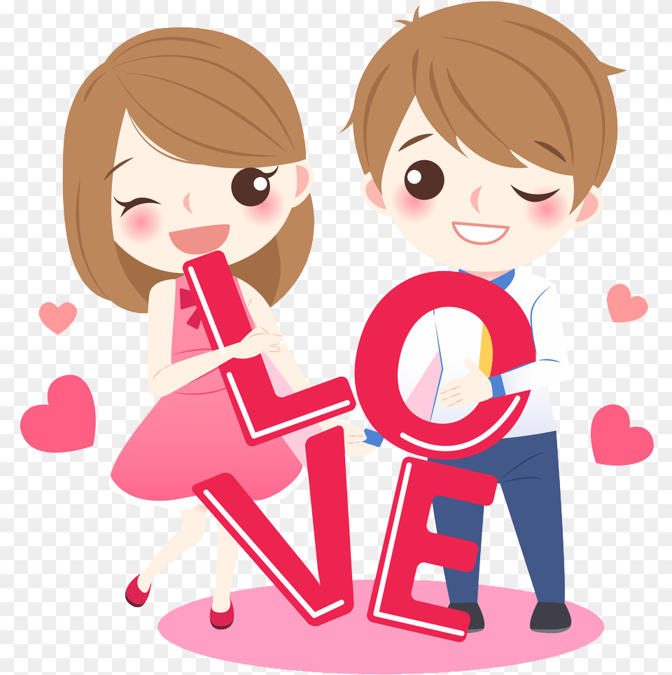 Download Couple Lovely Love Cartoon Drawing File Hd Boy And Girl Love Cartoon, Baby, Person, Face, Head Png Image