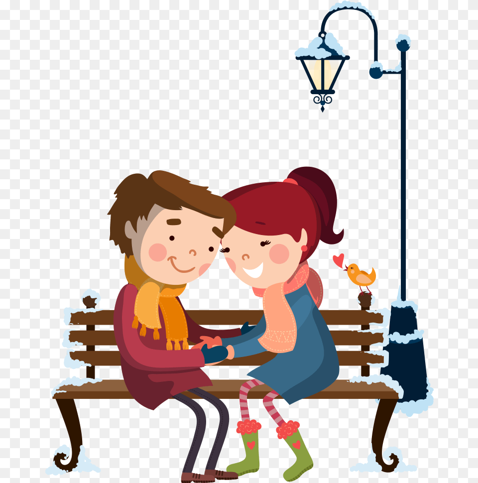 Download Couple Vector Stool Icon Hd Clipart Transparent Love Cartoon, Bench, Furniture, Baby, Person Png Image