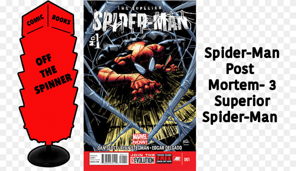 Download Courtesy Marvel Comics Images Superior Spider Man Dan Slott, Advertisement, Poster, Batman, Person Png Image