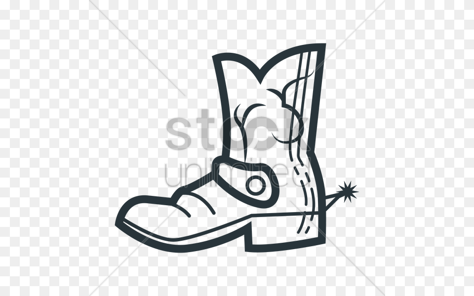 Cowboy Boot Clipart Shoe Cowboy Boot Clip Art White, Clothing, Footwear, Bow, Weapon Free Png Download