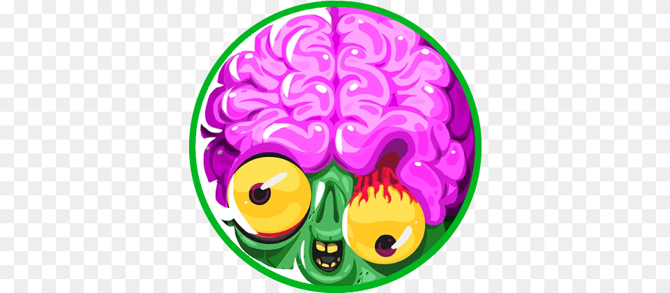 Download Crazy Brain Circled Crazy Brain Image With No Skin Agario Brain, Purple, Graphics, Art, Dahlia Free Transparent Png