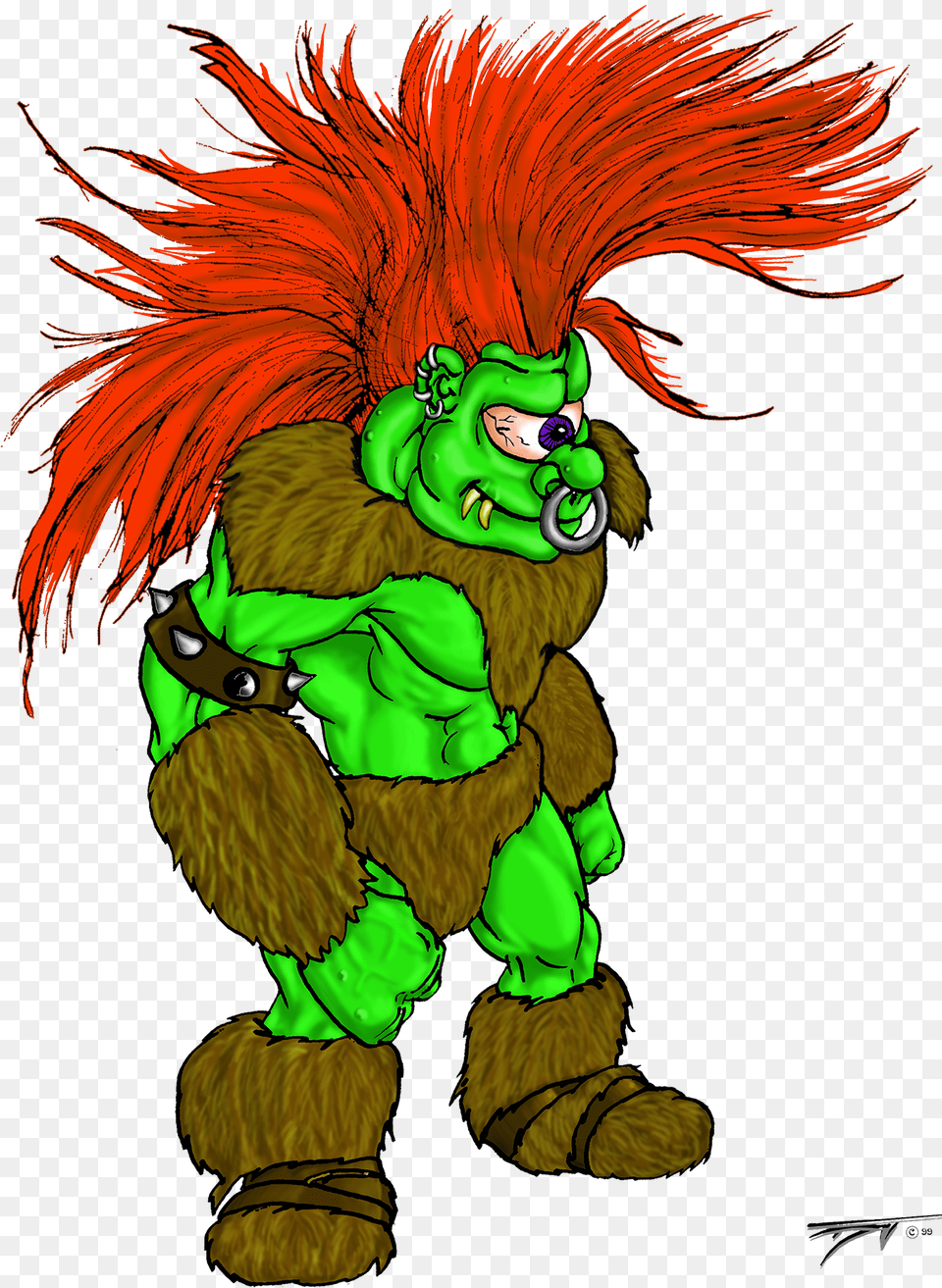 Download Crazy Hair Troll Cartoon Character With Crazy Hair, Book, Comics, Publication, Baby Free Png