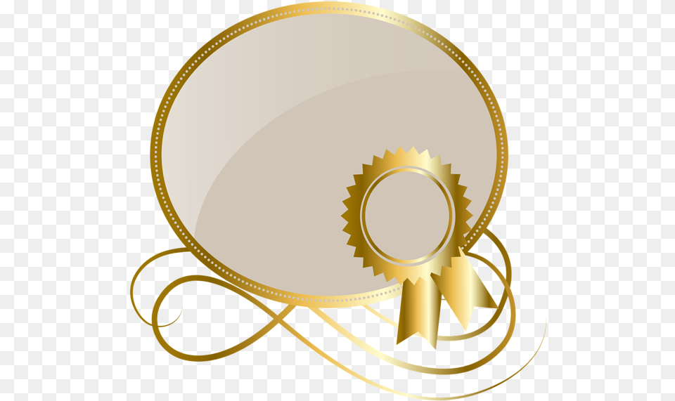 Download Cream Gold Seal Logo Bingkai, Oval Png Image