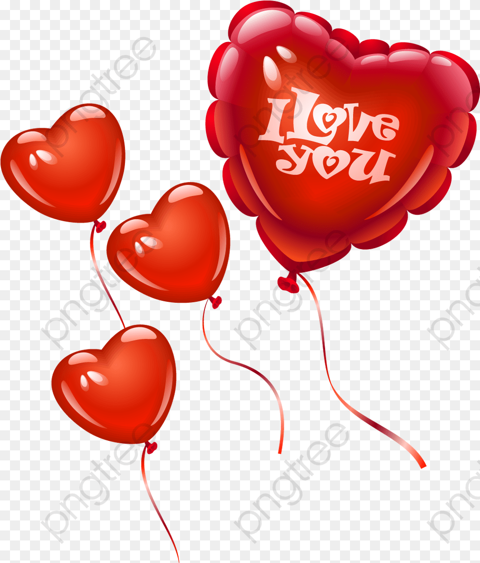 Download Creative Material Vector Heart Shaped Balloons Balloons Heart Shaped For Valentines, Balloon Free Transparent Png