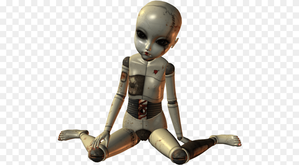 Download Creepy Transparent Creepy Ball Jointed Dolls, Robot, Baby, Person, Face Png Image