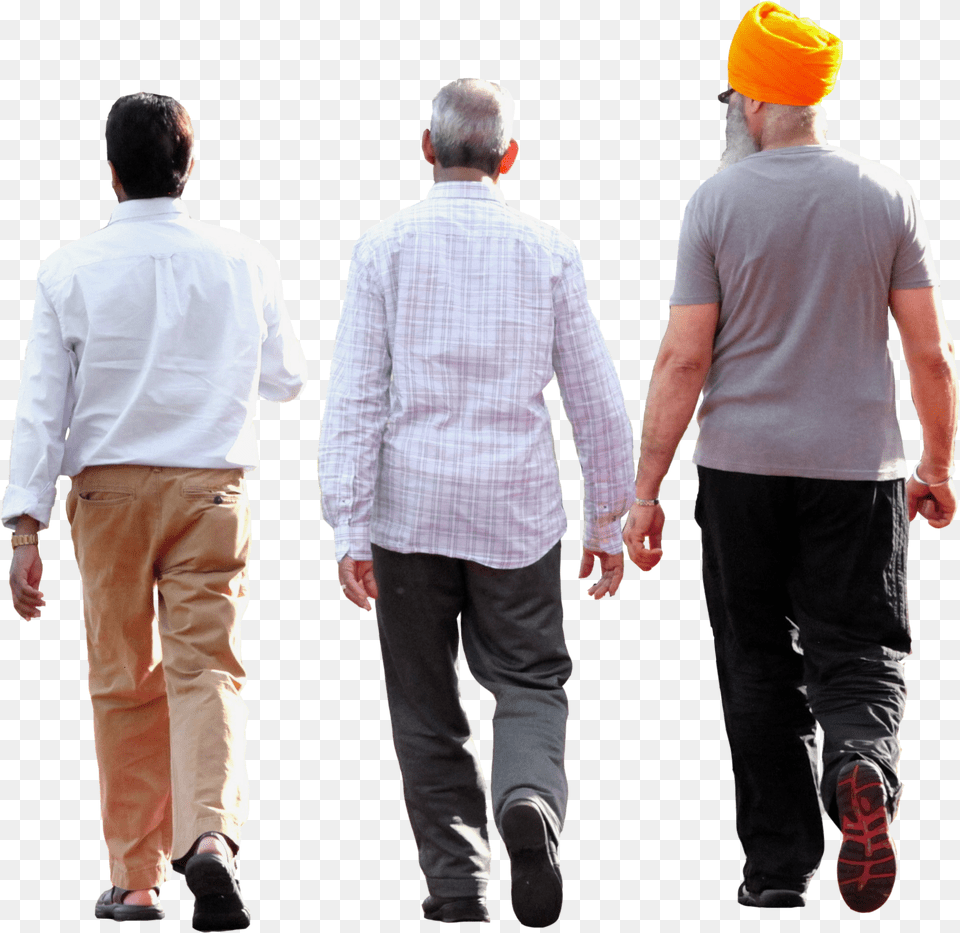 Download Cropped Three Men Walking Human Transparent Background, Body Part, Hand, Person, Man Png
