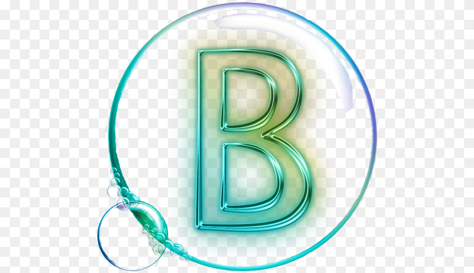 Cropped Vector Rainbow Water Bubbles Transparent Transparent Green Letter B, Text, Symbol, Light, Number Free Png Download
